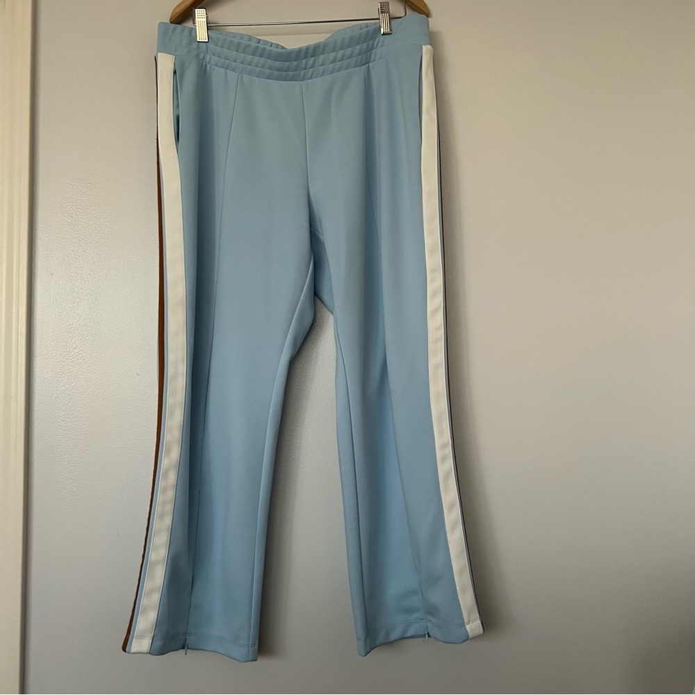 Wild Fable striped front leg zip wide leg track pants XL